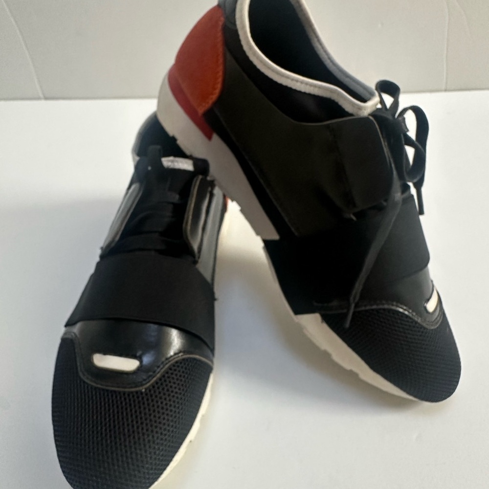 Balenciaga Black and Red Women's Sneakers- Sz 9 USA
